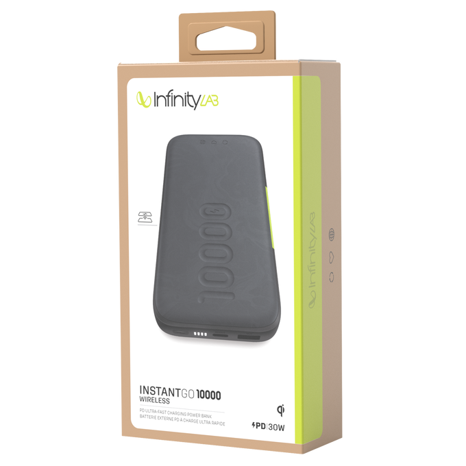 InstantGo 10000 Wireless - Black - 30W PD ultra-fast charging power bank with wireless charging - Detailshot 5 image number null